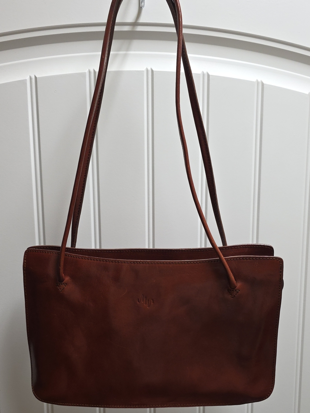 Monsac Classic Brown Leather Shoulder Bag